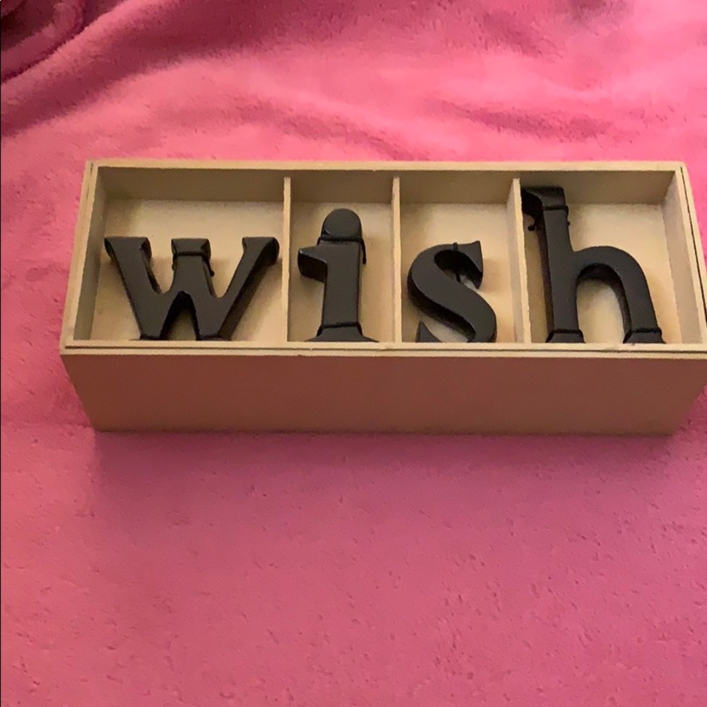 “Wish” Letter decor